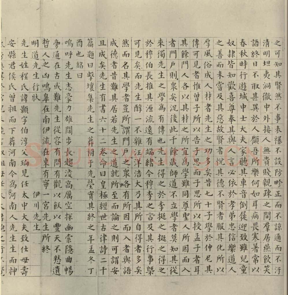 明代 祝允明 《宋儒六贤传志》之四 书法作品