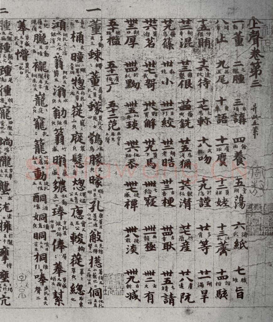 唐代 吴彩鸾 《唐韵》之二十九 书法作品