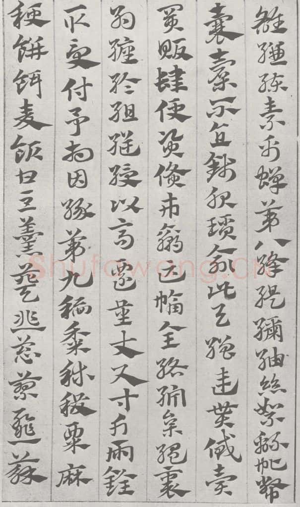 宋 赵孟俯 急就章 （6） 书法作品