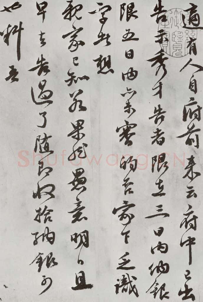 明 祝允明 元明书翰（62）尺牍⑴ 书法作品