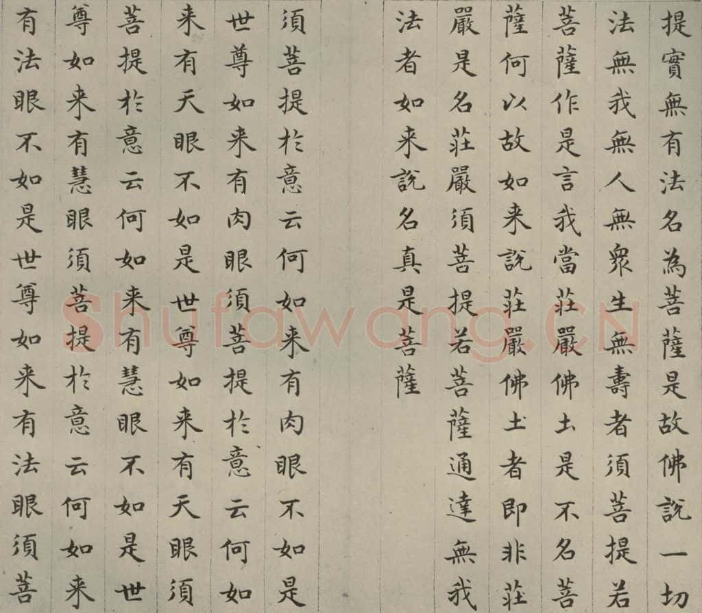 明 文震孟 金刚般若波罗蜜经 （21） 书法作品