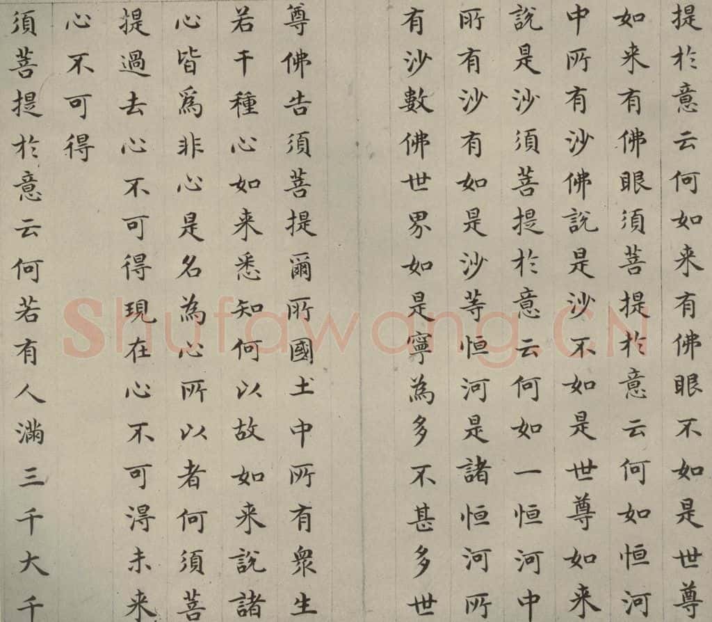明 文震孟 金刚般若波罗蜜经 （22） 书法作品