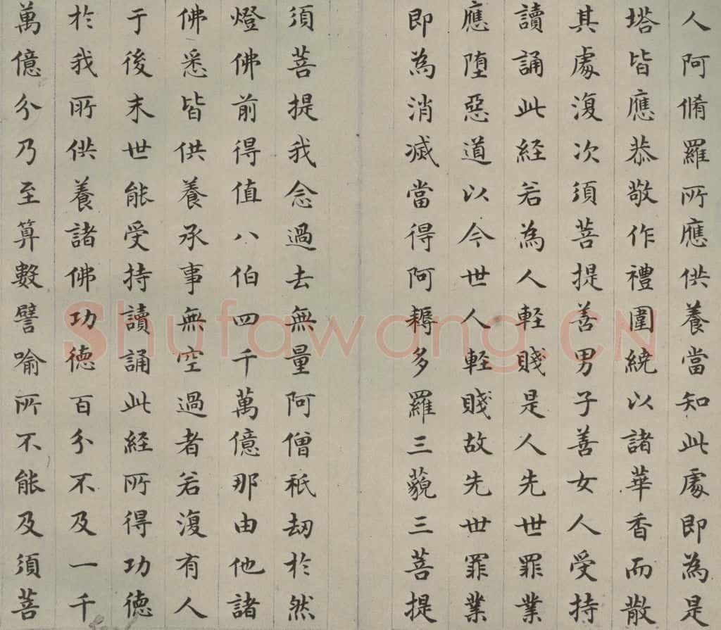 明 文震孟 金刚般若波罗蜜经 （17） 书法作品
