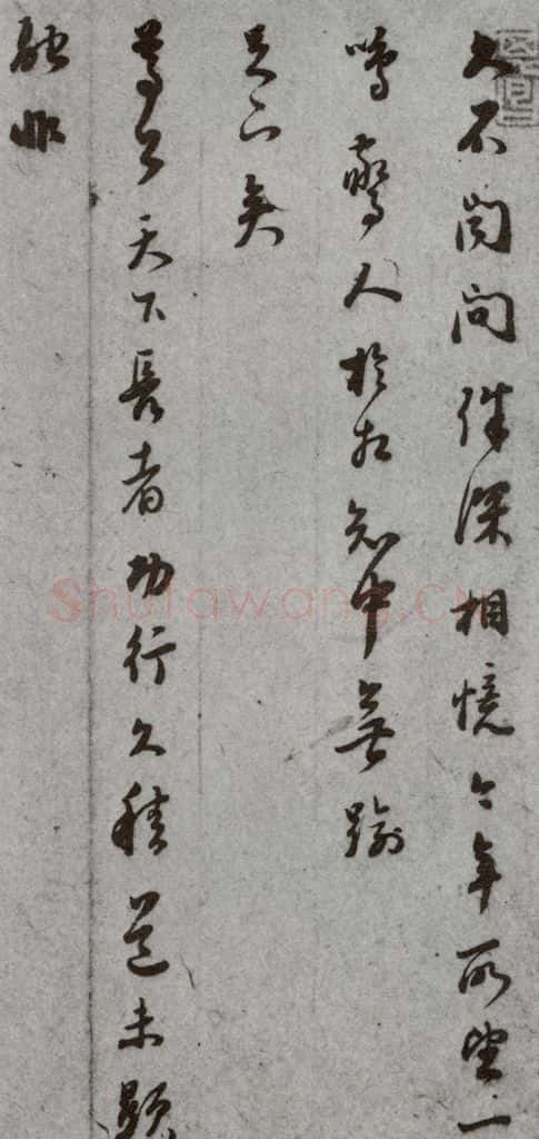 明代 董其昌 《尺牍》(上)之四十七 书法作品