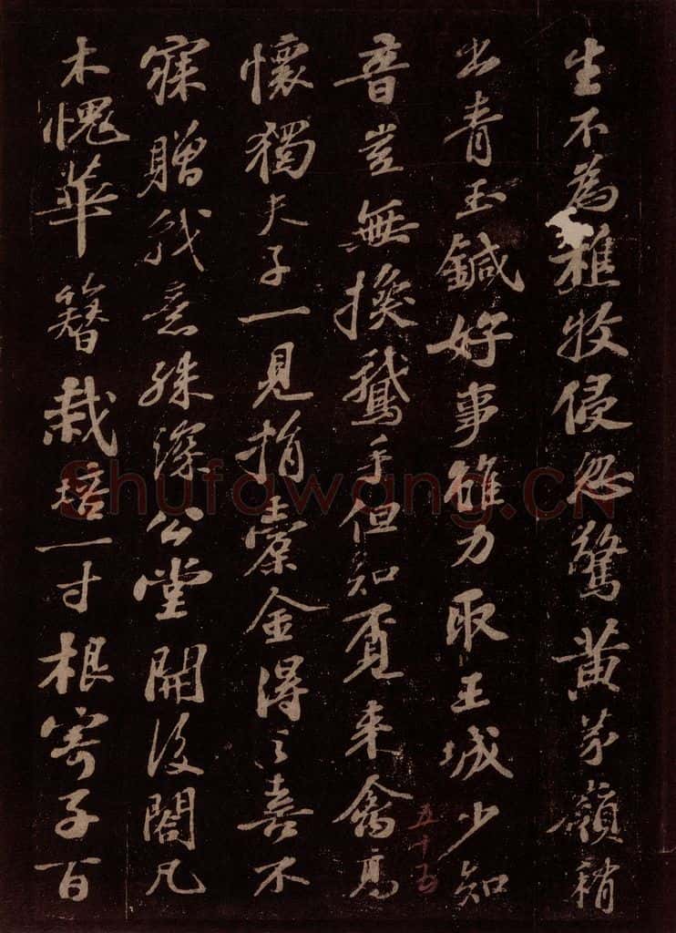 宋 苏轼 王仲至侍郎见遗穉栝种之仪曹北垣下今百余日矣,蔚然有生意,喜而赋诗呈淳父内翰 之三 书法作品