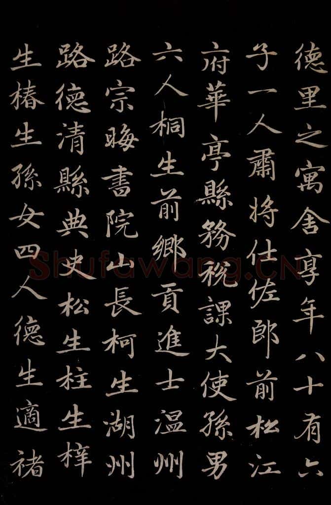 元 赵孟俯 《卫宜人墓志》之五 书法作品