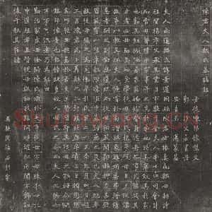 现代 沙孟海 楷书《陈夫人魏氏墓志铭拓本》毛笔书法楷书作品图片欣赏
