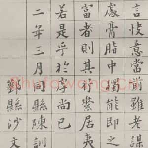 现代 沙孟海 楷书《洪绍修家传册》毛笔书法楷书作品图片欣赏