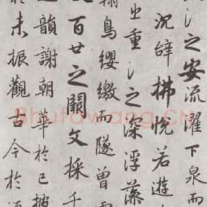 唐代 陆柬之 行楷书《唐陆柬之书陆机文赋之十三》毛笔书法行楷书作品图片欣赏
