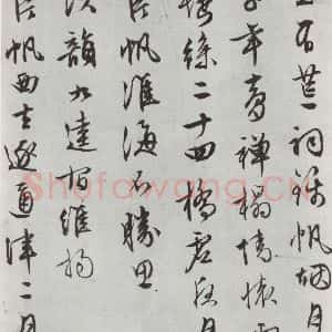 明代 文征明 行书《白书记行诗之二》毛笔书法行书作品图片欣赏