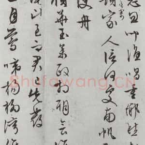 明代 文征明 行书《白书记行诗之九》毛笔书法行书作品图片欣赏