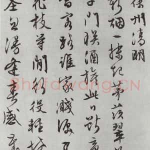 明代 文征明 行书《白书记行诗之十一》毛笔书法行书作品图片欣赏