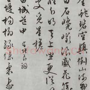 明代 文征明 行书《白书记行诗之十三》毛笔书法行书作品图片欣赏