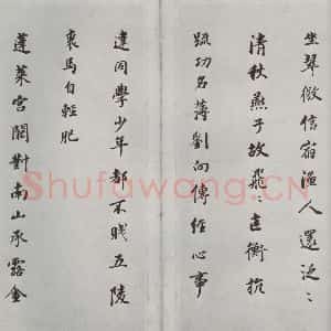 明代 董其昌 行书《书杜诗 之三》毛笔书法行书作品图片欣赏