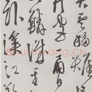 明代 徐谓 草书《徐渭书杜甫秋兴八首墨迹之十二》毛笔书法草书作品图片欣赏