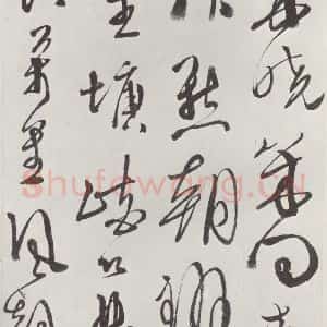 明代 徐谓 草书《徐渭书杜甫秋兴八首墨迹之十三》毛笔书法草书作品图片欣赏