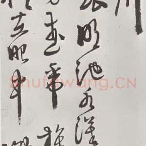 明代 徐谓 草书《徐渭书杜甫秋兴八首墨迹之十六》毛笔书法草书作品图片欣赏