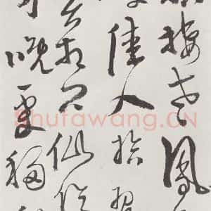 明代 徐谓 草书《徐渭书杜甫秋兴八首墨迹之二十》毛笔书法草书作品图片欣赏