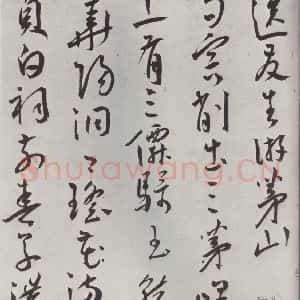 明代 王宠 草书《王宠书杂诗墨迹之一》毛笔书法草书作品图片欣赏