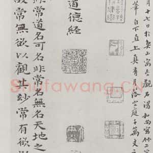 清代 元济 楷书《清元济书道德经墨迹之二》毛笔书法楷书作品图片欣赏