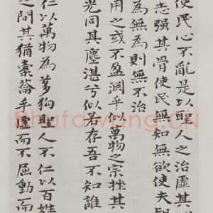 清代 元济 楷书《清元济书道德经墨迹之四》毛笔书法楷书作品图片欣赏
