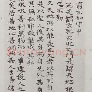 清代 元济 楷书《清元济书道德经墨迹之五》毛笔书法楷书作品图片欣赏