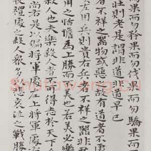 清代 元济 楷书《清元济书道德经墨迹之十七》毛笔书法楷书作品图片欣赏
