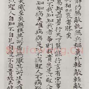 清代 元济 楷书《清元济书道德经墨迹之三十四》毛笔书法楷书作品图片欣赏