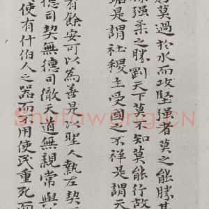 清代 元济 楷书《清元济书道德经墨迹之三十七》毛笔书法楷书作品图片欣赏