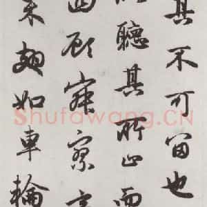 元代 赵孟頫 行楷书《赤壁二赋 之十七》毛笔书法行楷书作品图片欣赏