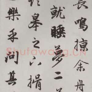元代 赵孟頫 行楷书《赤壁二赋 之十八》毛笔书法行楷书作品图片欣赏
