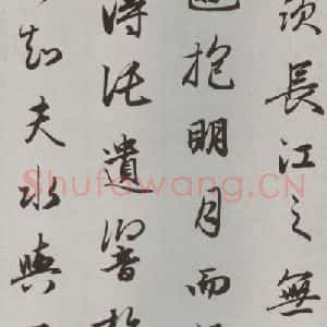 元代 赵孟頫 行楷书《赤壁二赋 之八》毛笔书法行楷书作品图片欣赏