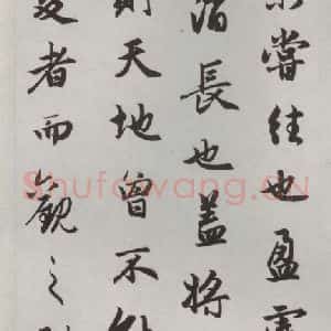 元代 赵孟頫 行楷书《赤壁二赋 之九》毛笔书法行楷书作品图片欣赏