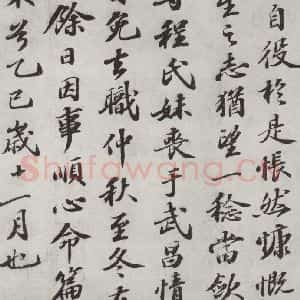 宋代 苏轼 楷书《归去来辞之三》毛笔书法楷书作品图片欣赏