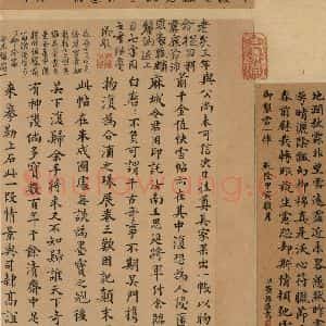东晋 王羲之 楷书 行书《王羲之快雪时晴帖 跋之十二》毛笔书法楷书 行书作品图片欣赏