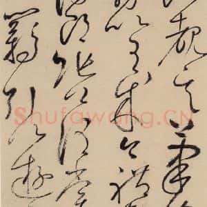 唐代 怀素 草书《自叙贴上之十四》毛笔书法草书作品图片欣赏