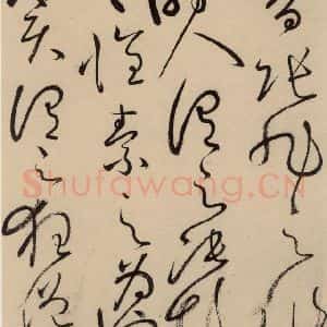 唐代 怀素 草书《自叙贴中之一》毛笔书法草书作品图片欣赏