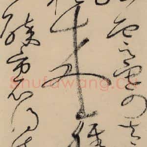 唐代 怀素 草书《自叙贴中之十三》毛笔书法草书作品图片欣赏