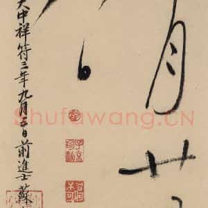 唐代 怀素 草书《自叙贴中之十九》毛笔书法草书作品图片欣赏