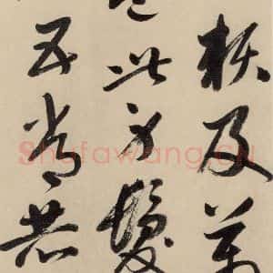 元代 鲜于枢 草书《摹补高闲千字文上之十三》毛笔书法草书作品图片欣赏
