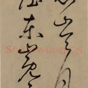 宋代 鲜于枢 草书《鲜于枢.杜甫魏将军歌之四》毛笔书法草书作品图片欣赏