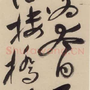 明代 祝允明 草书《自书诗上之十五》毛笔书法草书作品图片欣赏