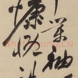 明代 祝允明 草书《自书诗上之五》毛笔书法草书作品图片欣赏