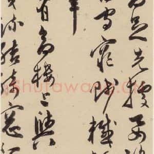明代 陈道复 草书《古诗十九诗上之十四》毛笔书法草书作品图片欣赏