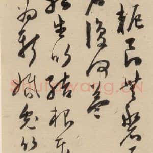 明代 陈道复 草书《古诗十九诗上之二十》毛笔书法草书作品图片欣赏