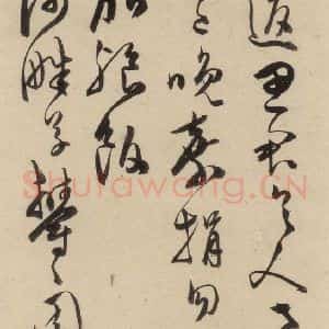 明代 陈道复 草书《古诗十九诗上之八》毛笔书法草书作品图片欣赏