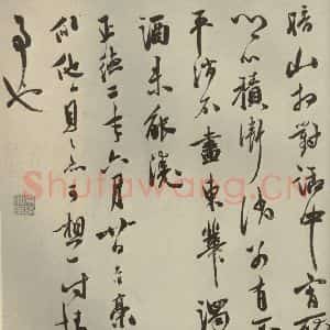 明代 祝允明 草书《诗翰 之十二》毛笔书法草书作品图片欣赏
