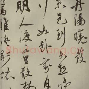 明代 祝允明 草书《诗翰 之三》毛笔书法草书作品图片欣赏