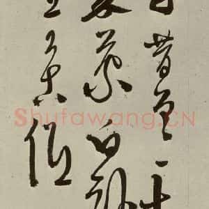 明代 徐渭 草书《秋兴八首(第十一开)》毛笔书法草书作品图片欣赏