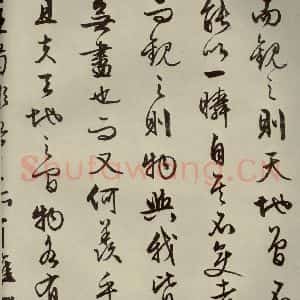 明代 文征明 行书《赤壁赋 之十一》毛笔书法行书作品图片欣赏
